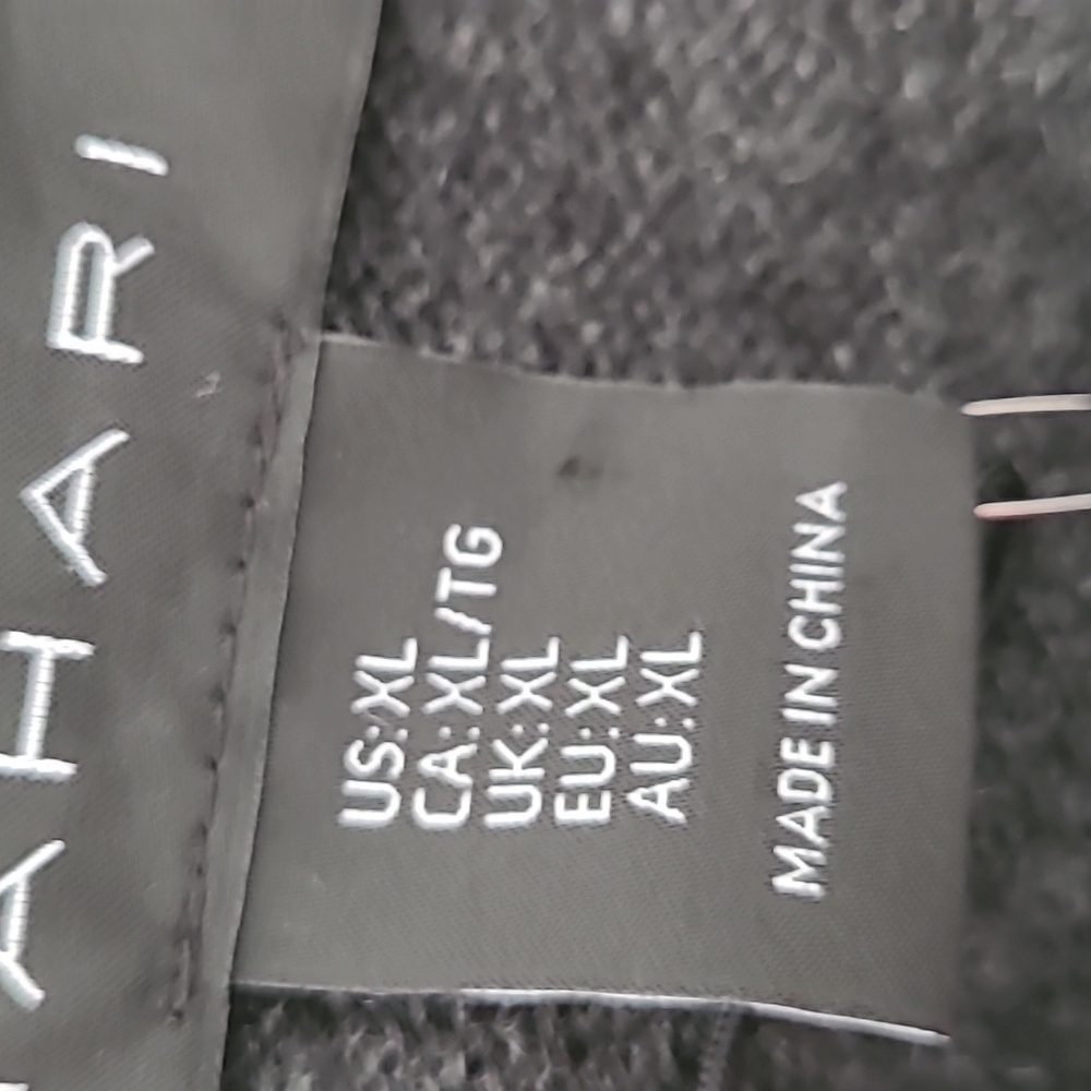 NWT TAHARI 100% Cashmere Cardigan Hooded Charcoal Gray Lounge Robe XL - Picture 8 of 10